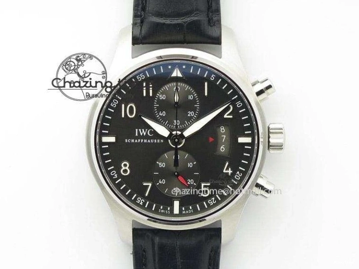 MIROTIME 0429 Compact Big Pilot “Markus Buhler” IW5003 Turbine V6F Best Edition Grey Dial On Leather Strap A 7314